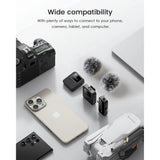 Load image into Gallery viewer, Wireless Lavalier Microphone, Portable Mic Lavalier Microphone for iPhone/Android/Camera, Mini Mic Lavalier Microphone Noise Reduction Mini Mics for Youtube Podcast Interview Vlog Livestreaming
